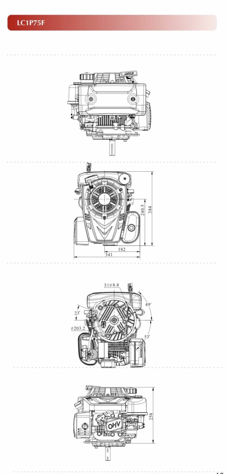 Loncin 224cc Vertical Engine for Professional Lawn Mowers | Lawnmower Mecca