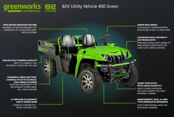 Greenworks 82V Go-2 UTV | CU400W - Image 2