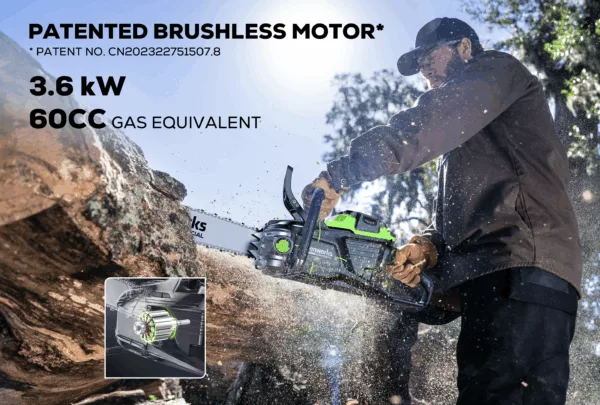 Greenworks 82V 3.6kW Chainsaw - Image 2